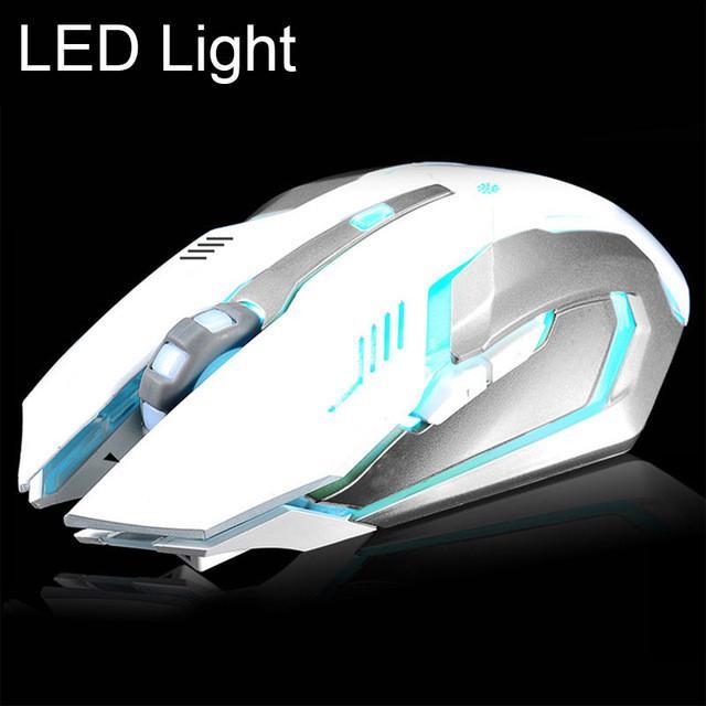 Wireless Rechargeable 6 Buttons LED Backlit  Mouse