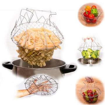 12-in-1 Flexible Kitchen Basket Stainless Steel