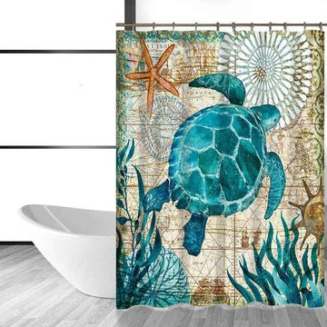 Marine Animals Waterproof Shower Curtain (4 Variations Available)