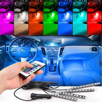 Car interior LED 7 color Lighting Kit