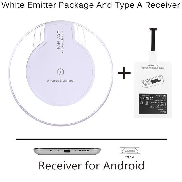 Universal Qi Wireless Charging Pad + Receiver