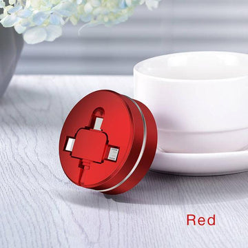 3-in-1 Retractable USB "Cookie" Multi-Charger