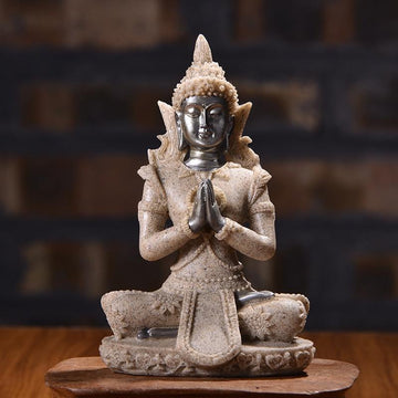 Meditating Buddha Sandstone Statue (Various Styles)