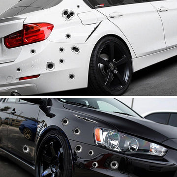 Realistic 3D Car Bullet Hole Stickers