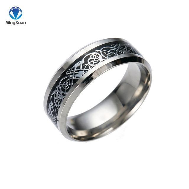 Tribal Dragon 316L Stainless-Steel Ring