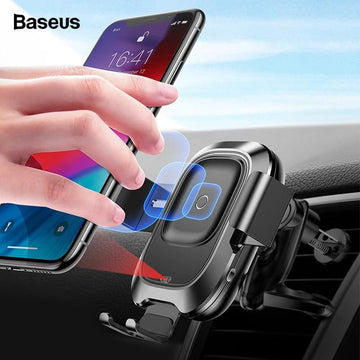 BASEUS Electric Auto-lock With Wireless Charging Car Mount