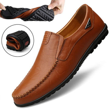 Flexible Genuine Leather Anti-slip Oxford Style Men Shoes