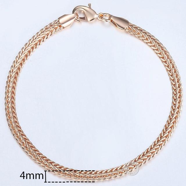 TrendsMax™ Rose Gold Unisex Chain-Link Bracelets