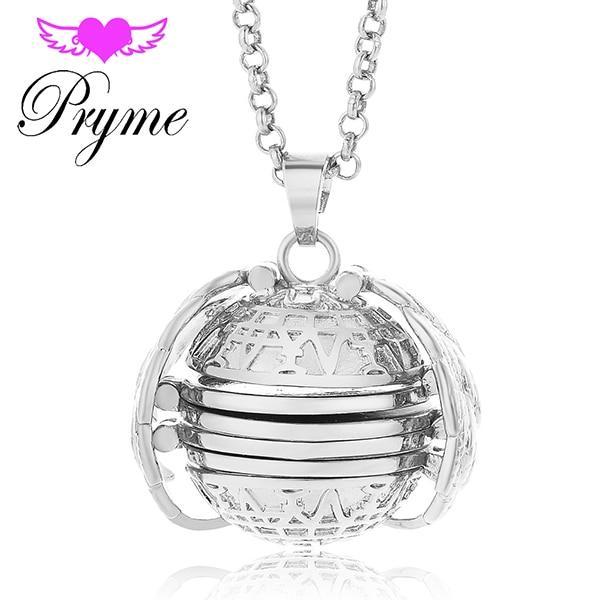 Elegant Angel Wings 6-Photo Locket Necklace