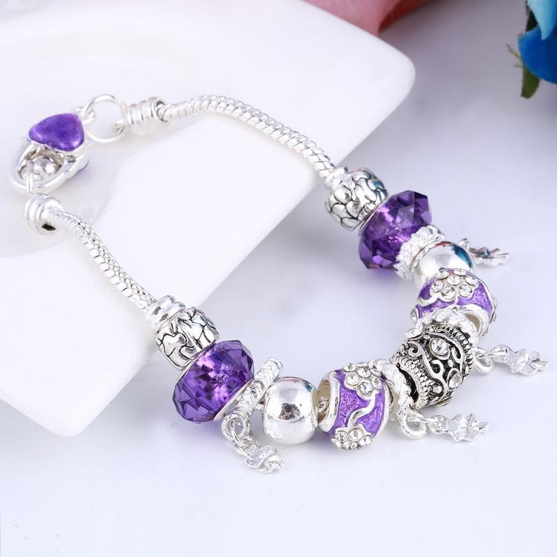 Women's Decorative Bead and Charm Bracelet