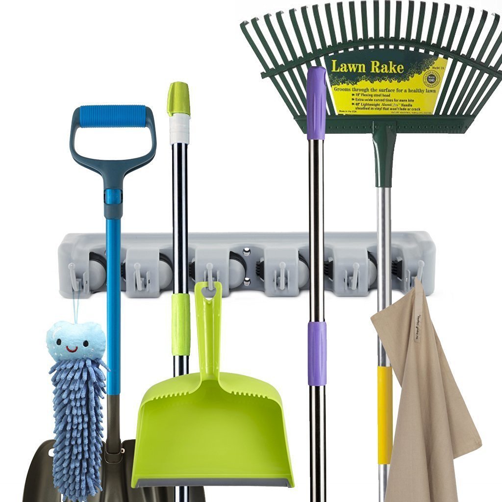 Universal Mop / Broom Wall Storage Rack