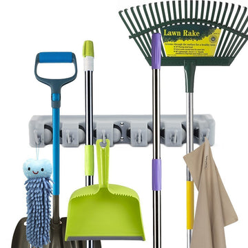 Universal Mop / Broom Wall Storage Rack