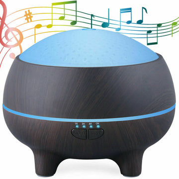 Bluetooth Speaker Wood Grain Essential Oil Diffuser Aroma Diffuser Cool Mist Air Humidifier