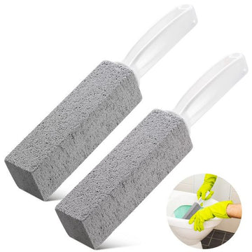 2PCS Premium Toilet Bowl Cleaning Stone with Handle, Pumice Stone Toilet Bowl Cleaner, Easy to Remove Unsightly Toilet Rings, Tile, Toilets, Sinks, Bathroom, Bathtubs, Hardwater, Lime, Rust