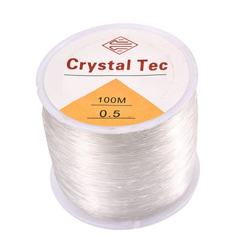 0.5mm Clear Bead Cord,100m Crystal Elastic Bracelet String Stretchy Beading Thread for Jewelry Making Necklace