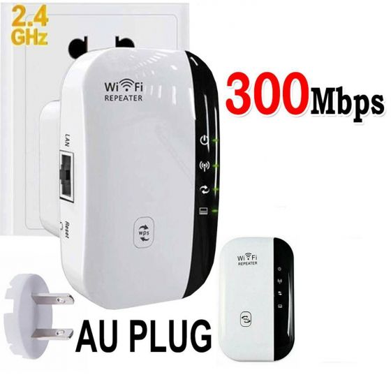 WiFi Range Extender 300Mbps Wireless Repeater 2.4G with Internet Signal Booster AP Amplifier Supports