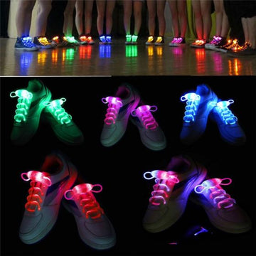 Flash LED Light Up Glow Shoelaces Shoe Laces For Party Skating HIP-HOP Dance